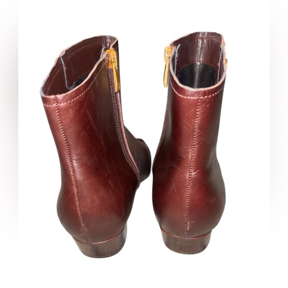 Naturalizer Womens Raffee Burgundy Leather Ankle Boots Size 8 M - Picture 4 of 8